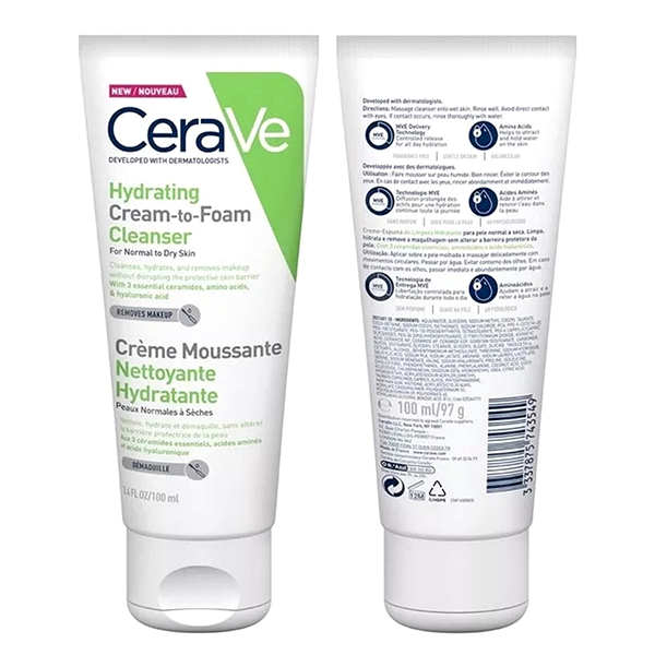 فوم شوینده کرمی آبرسان سراوی CeraVe Hydrating Cream