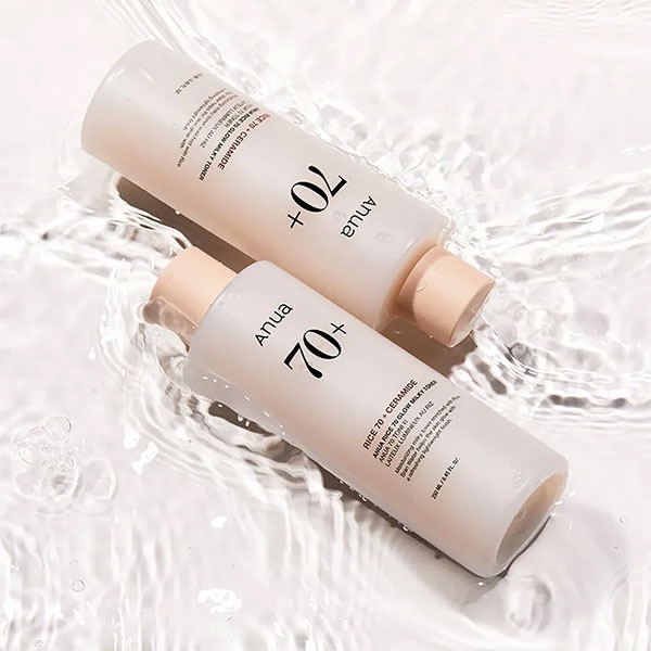 تونر روشن کننده و آبرسان آنوا Anua Rice 70+ Ceramide Glow Milky Toner 250Ml - تصویر 2